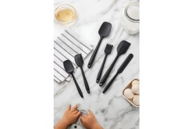 Resim EW's Kitchenware 6 Lı Siyah Isıya Dayanıklı Yanmaz Yapışmaz Silikon Mutfak Seti 