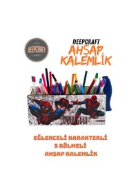 Resim Deepcraft Ahşap Çocuklar İçin Masa Üstü Kare Kalemlik & Organizer-elsa 