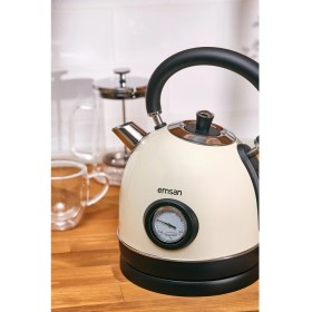 Resim Özbience Şık ve Dayanıklı Krem Renkli Kahve Demleme Cezvesi, Pratik Kullanım 