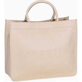Resim Bugatti Bugattı Daphne Tote El Çantası, Deri, Omuz Askılı Ve Şık Bej 