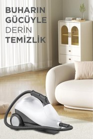 Resim Torima Buharlı Temizleyici Halı Koltuk Cam Zemin ve Mutfak Temizleme Buhar Makinesi TSC01 Siyah 