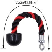 Resim Tongdashop Kırmızı Siyah Tek Başlı Triceps Halatı, Kol Kası Direnç Bandı, Fitness Ekipmanı 