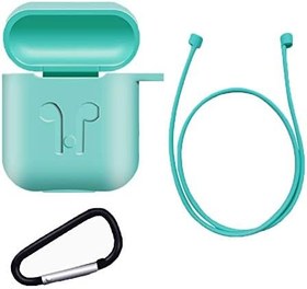 Resim Microcase AirPods Koruma Kılıfı ve Askılığı - Yeşil 