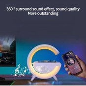 Resim Fogy Bluetooth Hoparlörlü Kablosuz Şarj Özellikli Rgb Gökkuşağı Masa Lambası Gece Lambası 