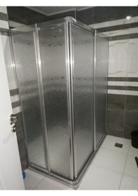 Resim Teknesiz Mika Duşakabin Köşe Açılır Gümüş 