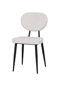 Resim Vilinze Deniz Siyah Ayak Metal Sandalye L-kn-01-siyah Kırık Beyaz 
