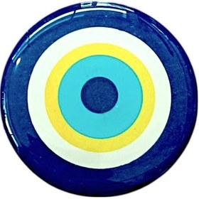 Resim Nazar Boncuk Modeli Yuvarlak Etiket Damla Sticker 3.5 Cm Renk 