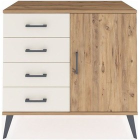 Resim Hyperion Şifonyer Tek Raflı 4 Çekmeceli Tek Kapaklı 88x44x80 Çam-çam/aytaşı Çam/aytaşı 