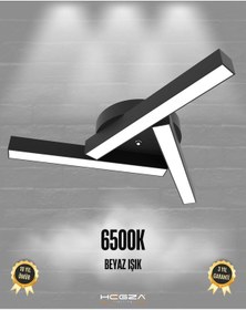 Resim Mirador Siyah Kasa, Beyaz Işık Modern Plafonyer Led Avize Siyah 