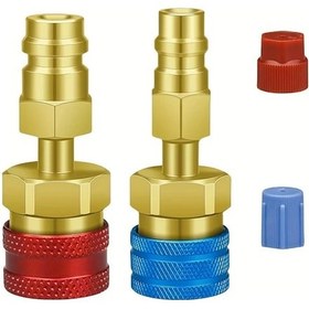 Resim Dashanshop R1234yf Adaptörü R134a Dönüşüm Kit Golden Oto Ac Şarj Hortum Bağlantısı 