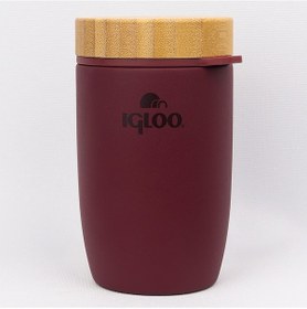 Resim Igloo Bamboo Yemek Termosu 500ml-bordo Bordo 