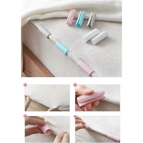 Resim 12 Adet Yorgan Kılıfı ve Çarşaf Sabitleyici Kaydırmaz Nevresim Örtü Klipsleri 