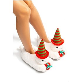 Resim Dalla Kadın Hayvanlı Panduf Beyaz 36/41-3003 Beyaz 