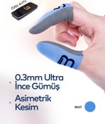 Resim Bhave Hybrid Parmaklık-1 Çift-mavi-pubg Parmak Eldiveni- Saklama Kutulu- Ter Geçirmez Oyuncu Parmaklığı 