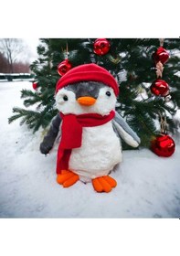 Resim Toyzz 40 Cm Peluş Pingu Penguen Kırmızı Şapkalı Peluş Oyuncak Uyku Arkadaşı 