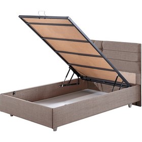 Resim Viyana Tek Kişilik Baza Başlık Comfort Yatak Seti Açık Kahve 100 x 200 