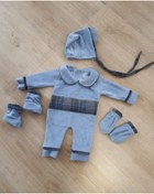 Resim Tozpembebaby Kadife Bebek Tulumu 