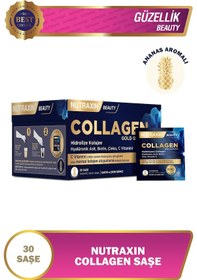 Resim Nutraxin Collagen 30 Saşe 10.000 Mg Tip 1 Tip 3 Ananas Aromalı Hyalüronik Asit Çinko B5, B6, Biotin, Selenyum 