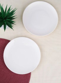 Resim Tabak Evi Porselen Chic Servis Tabağı 24,50cm 2 Li Krem 