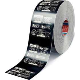 Resim Tesa Lazer Etiket Bandı Siyah 25mx120mm Tesa 6930 Mat Siyah-117084 