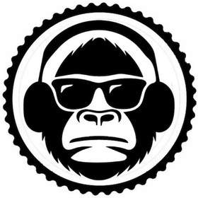 Resim Gözlüklü Maymun Tasarım Sticker 30 X 30 Cm 