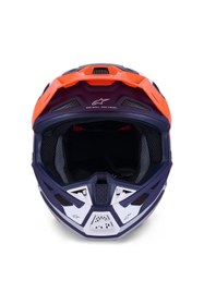 Resim Alpinestars S-M7 Core Off-Road Kaskı Mavi Beyaz Oranj 