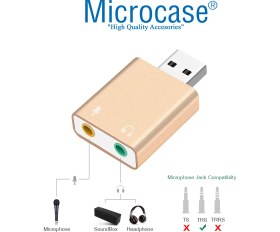 Resim Microcase 7.1 Kanal USB Ses Kartı - AL2587 