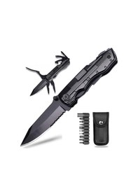 Resim Geeksen "13'ü 1 Arada Paslanmaz Çelik Katlanabilir Kampçı Pense Seti - Taşınabilir Baba Günü Hediyesi" 