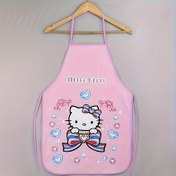 Resim 1 adet Sanrio for hello kitty Ayarlanabilir Önlük, Şık Pembe Kurdele ve Kalp Tasarımı, Pişirme, Fırıncılık, Boyama, El Sanatları için Dayanıklı Plastik Mutfak Önlüğü - Hafif, Kolay Temizlenebilir, Mutfak Önlüğü | Eğlenceli Tasarım | Dayanıklı Önlük 