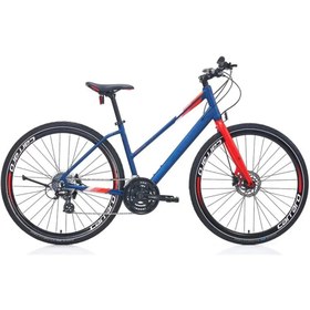 Resim SPORTIVE 325 KADIN ŞEHİR BİSİKLETİ 480H HD 28 JANT 24 VİTES MAT LACİVERT NAR ÇİÇEĞİ 