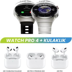 Resim Watch 4 Pro + Kulaklık - Siyah / Air Pro 