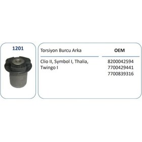 Resim Fkk1201 - Torsıyon Burcu Arka Clıo Iı Twıngo Iı Symbol Iı 