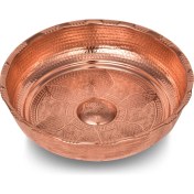 Resim Mrs Bakır - Hamam Tası 18 cm Makine Işleme Kırmızı 