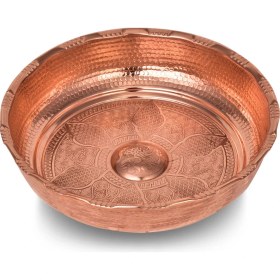 Resim Mrs Bakır - Hamam Tası 18 cm Makine Işleme Kırmızı 