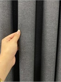 Resim Keten Kumaş Ağır Gramajlı Pilesiz 1/1 Kırışmaz Ütü İstemez (İthal Kumaş Versiyon) Gri 200 X 260 