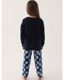 Resim Arnetta 2661 Happy Snow Lacivert Kız Çocuk Uzun Kol Pijama Takım Lacivert 