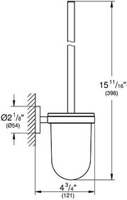 Resim Grohe Tuvalet Fırçalık Essentials Brushed Hard Graphite - 40374AL1 