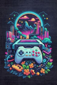 Resim Depoba Melina Gaming Oyuncu Odası Halısı Şönil Dijital Baskılı Kaymaz Taban Yıkanabilir 