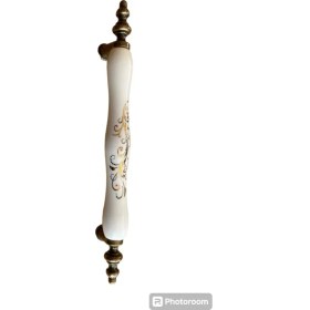 Resim Dekor 128 Mm Aykum Yaldızlı Porselen Kulp 