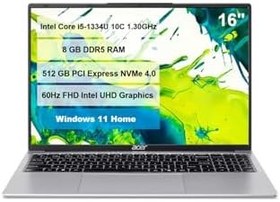 Resim ACER Aspire Lite AL16-54P-51RZ Intel Core i5-1334U 8GB DDR5 512GB M.2 SSD 16" 60Hz FHD Windows 11H 