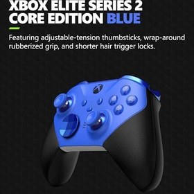 Resim Xbox Elite Series 2 Core Wireless Gaming Controller – Blue Series X|S, One, Windows PC, Android, and iOS 