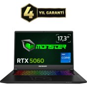 Resim Monster Tulpar T7 V26.2.8 Intel Core i7 13620H 64 GB RAM 1 TB SSD 8 GB RTX 5060 Freedos 17,3" FHD 144 Hz Oyun Bilgisayarı 