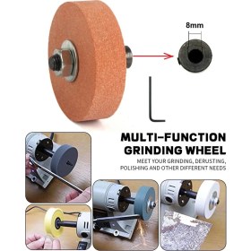 Resim Depolife 8mm Motor Mili Için Bileme Taşı ve Kaplin Motoru Bileme Makinesine Dönüştürme Seti Bıçak Satır 