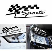 Resim nehay shop Sports Far Üstü Veya Kaporta özel yeni sticker Sağ-Sol Siyah 2 Adet 30*10 Cm 