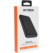 Resim Hytech H10 10000mAh Micro+Type C Girişli Powerbank Siyah Taşınabilir Pil Şarj Cihazı 