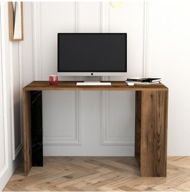 Resim Variant Variant Lima Çalışma Masası - Ceviz / Siyah Mermer Ceviz 