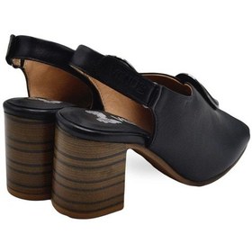 Resim Venüs 2108518y Topuklu Toka Detaylı Kadın Deri Sandalet Siyah 