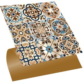 Resim Tink Kendinden Yapışkanlı Tezgah Arası Kaplama Fas 019 Karma Desenli Pvc Karo 30X30 cm (56 Adet) 5m2 