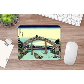 Resim Hokusai Mannen Bridge At Fukagawa 17 X 21 Cm Mouse Pad Mousepad 