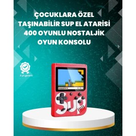 Resim Aydogan's Tv Çıkışlı Mini Retro El Konsolu 400 Oyunlu 